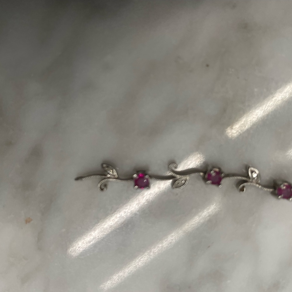 Ruby And Silver Bracelet - image 4